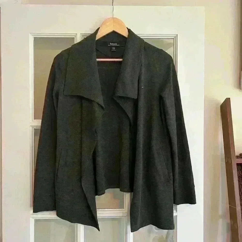 Kensie women’s stretch cropped blazer cardigan size XS